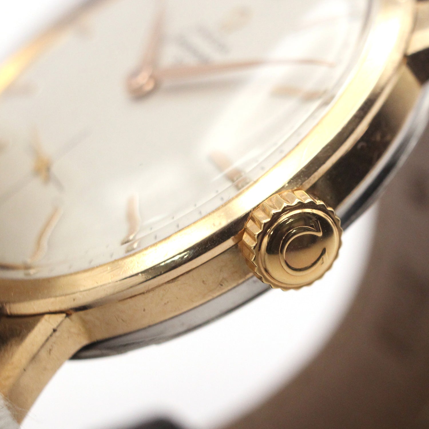 Omega Seamaster 30 in gold-capped steel on leather, 1962. Omega service.