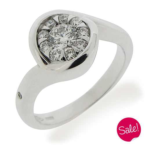 Diamond set ring in 18ct white gold, 0.50ct