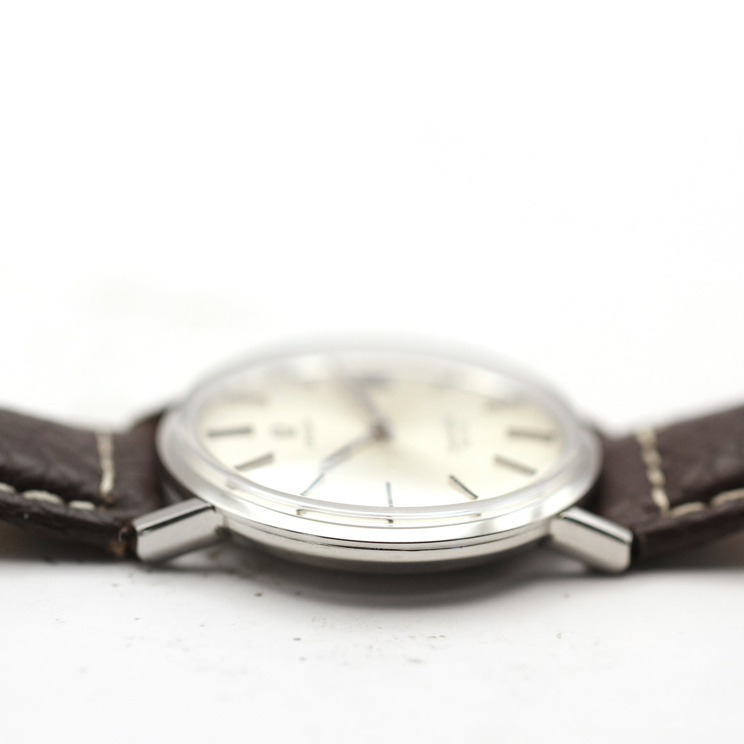 Omega De Ville steel on leather, circa 1970