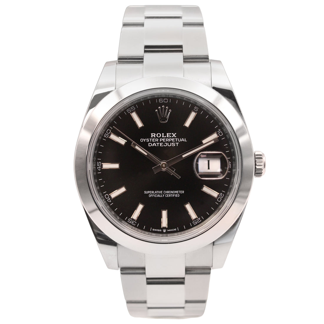 Rolex Datejust 41 in steel, 2023.