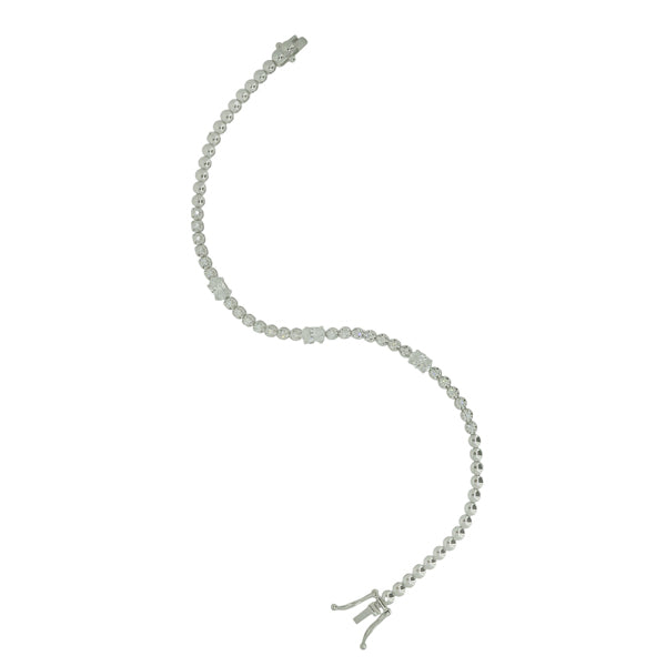 Lab grown diamond bracelet in 18ct white gold, 1.80ct