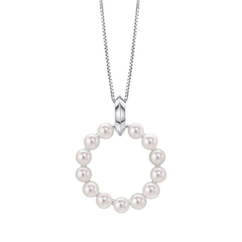 Fiorelli Freshwater Pearl Pendant and Chain in Silver