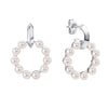 Fiorelli Freshwater Pearl Circular Drop Earrings in Silver