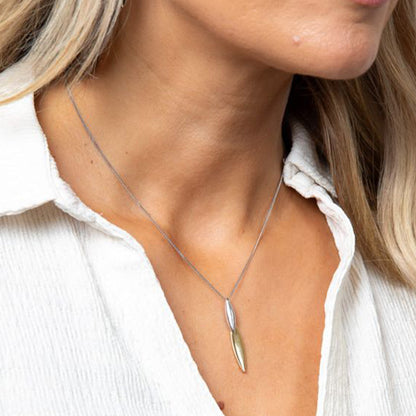 Fiorelli Navette Pendant and Chain in Silver