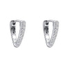 Fiorelli Cubic Zirconia Triangular Hoop Earrings in Silver