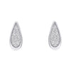 Fiorelli Cubic Zirconia Pave Set Stud Earrings in Silver.