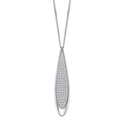 Fiorelli Cubic Zirconia Pave Set Pendant in Silver.