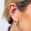 Fiorelli Cubic Zirconia Pave Set Linked Drop Earrings in Silver.