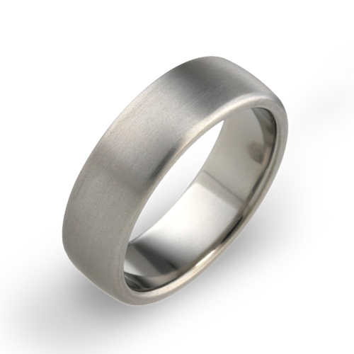 Edged court 7mm band in titanium.