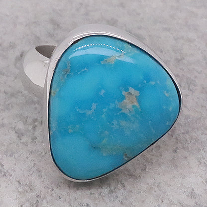 Turquoise Dress Ring in Silver