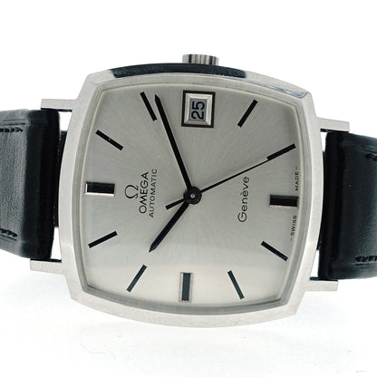 Omega Geneve in steel on leather, circa 1972