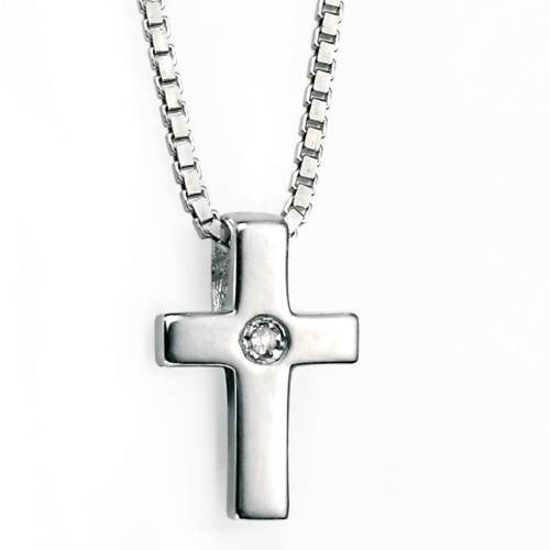 Neckwear - Cross pendant and chain in silver  - PA Jewellery