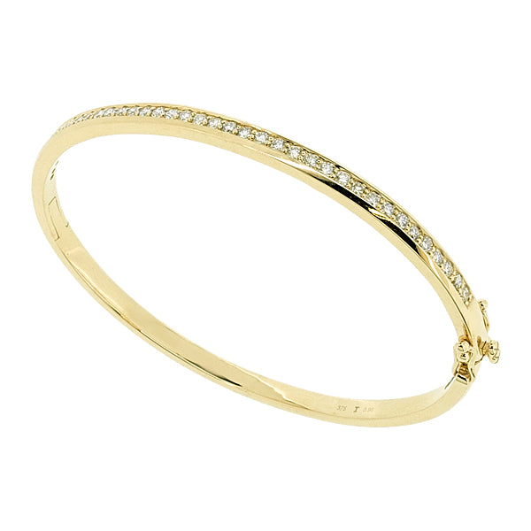 Diamond bangle in 9ct yellow gold, 0.95ct