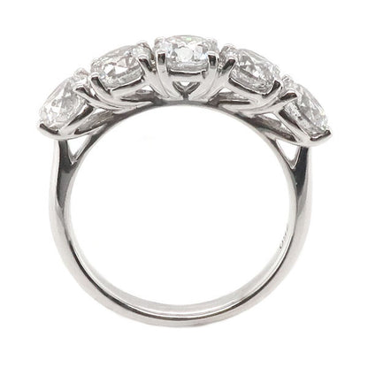 Diamond five stone ring in 18ct white gold, 2.61ct