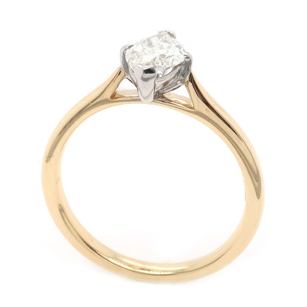 Marquise diamond solitaire ring in 18ct gold and platinum, 0.73ct