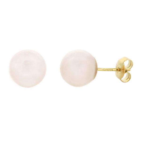 Cultured pearl stud earrings in 18ct gold