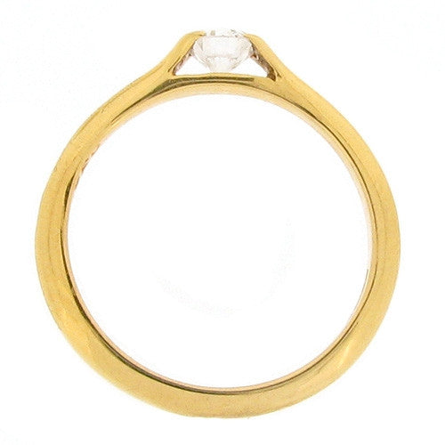 Ring - Diamond solitaire ring in 18ct yellow gold, 0.36ct  - PA Jewellery