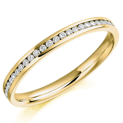 Ring - Round brilliant cut diamond channel set full eternity ring, 0.33ct  - PA Jewellery