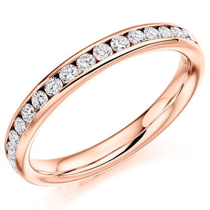 Ring - Round brilliant cut diamond channel set full eternity ring, 0.75ct  - PA Jewellery