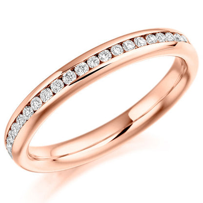 Ring - Round brilliant cut diamond channel set full eternity ring, 0.50ct  - PA Jewellery