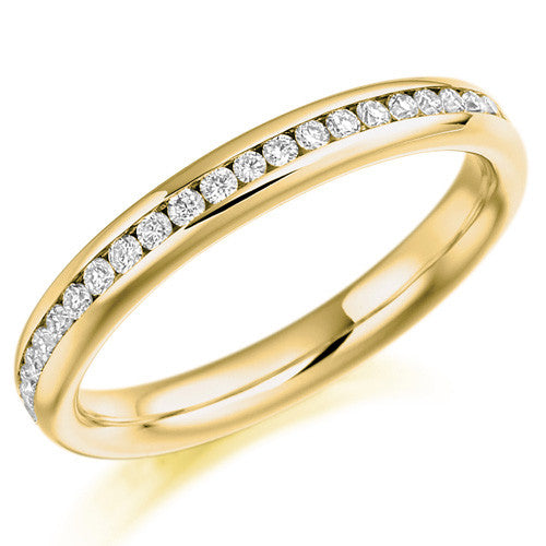 Ring - Round brilliant cut diamond channel set full eternity ring, 0.50ct  - PA Jewellery