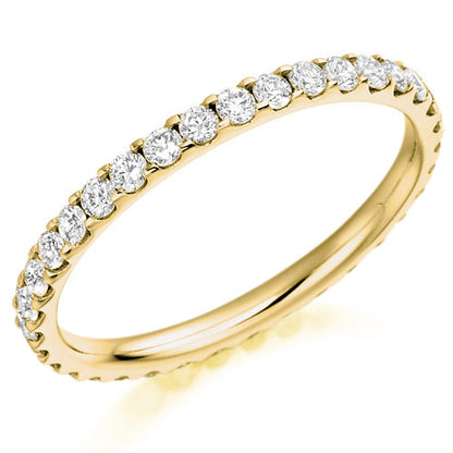 Ring - Round brilliant cut diamond micro claw set full eternity ring, 0.75ct  - PA Jewellery