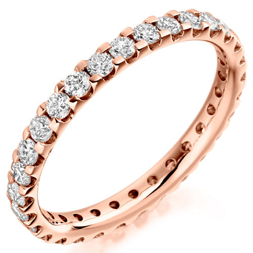 Ring - Round brilliant cut diamond micro claw set full eternity ring, 1.00ct  - PA Jewellery