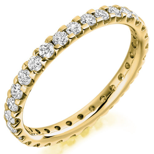 Ring - Round brilliant cut diamond micro claw set full eternity ring, 1.00ct  - PA Jewellery