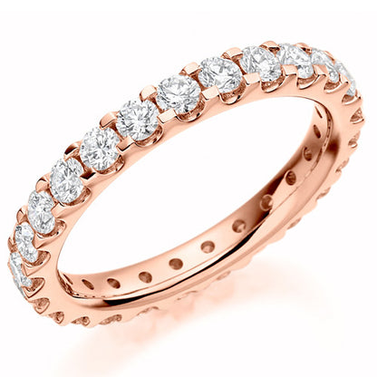 Ring - Round brilliant cut diamond micro claw set full eternity ring, 1.50ct  - PA Jewellery