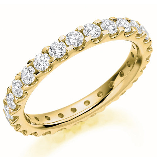 Ring - Round brilliant cut diamond micro claw set full eternity ring, 1.50ct  - PA Jewellery