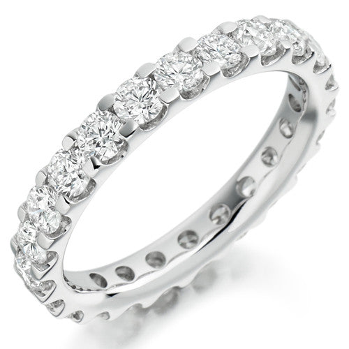 Ring - Round brilliant cut diamond micro claw set full eternity ring, 2.00ct  - PA Jewellery