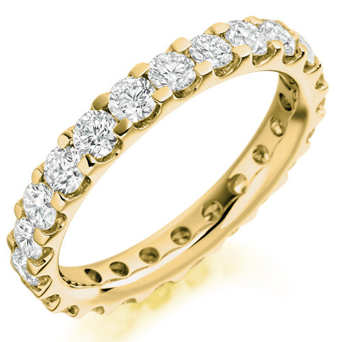 Ring - Round brilliant cut diamond micro claw set full eternity ring, 2.00ct  - PA Jewellery