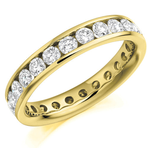 Ring - Round brilliant cut diamond channel set full eternity ring, 2.00ct  - PA Jewellery