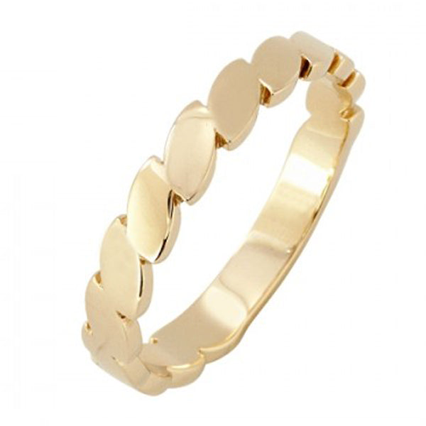 Leaf design band in 9ct gold