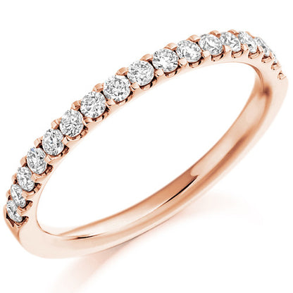 Ring - Round brilliant cut diamond micro claw set half eternity ring, 0.33ct  - PA Jewellery