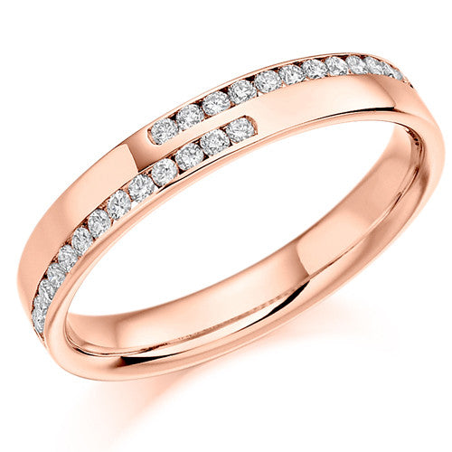 Ring - Asymetrical diamond set band ring, 0.25ct  - PA Jewellery