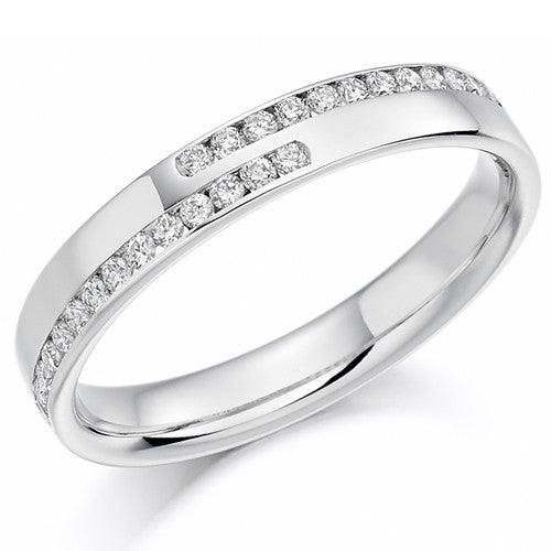 Ring - Asymetrical diamond set band ring, 0.25ct  - PA Jewellery