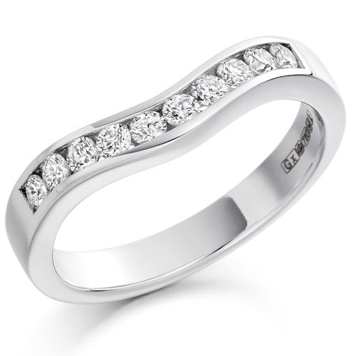 Ring - Diamond set shaped band ring, 0.33ct  - PA Jewellery