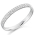 Ring - Round brilliant cut diamond double row half eternity ring, 0.25ct  - PA Jewellery