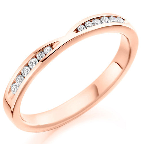 Ring - Diamond set shaped band ring, 0.18ct  - PA Jewellery