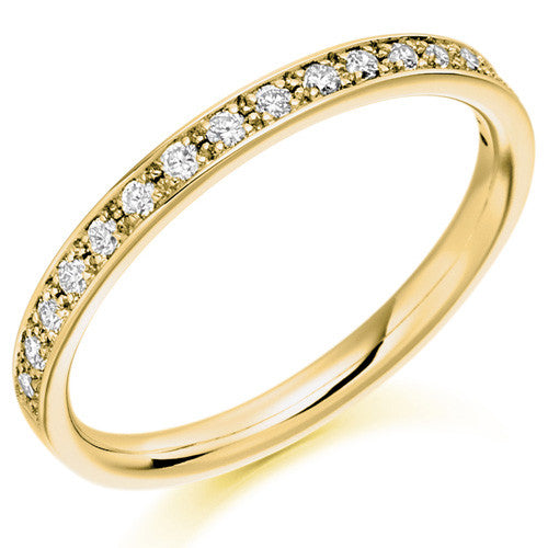 Ring - Grain set diamond half eternity ring, 0.25ct  - PA Jewellery