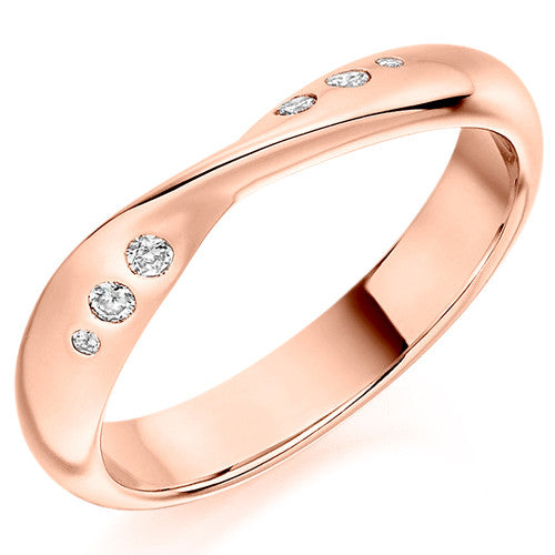 Ring - Diamond set twist band ring, 0.09ct  - PA Jewellery