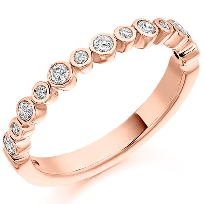 Ring - Round brilliant cut diamond half eternity ring, 0.30ct  - PA Jewellery