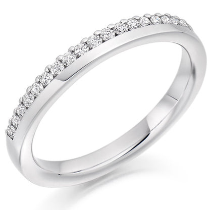 Ring - Round brilliant cut diamond claw set band ring, 0.22ct  - PA Jewellery