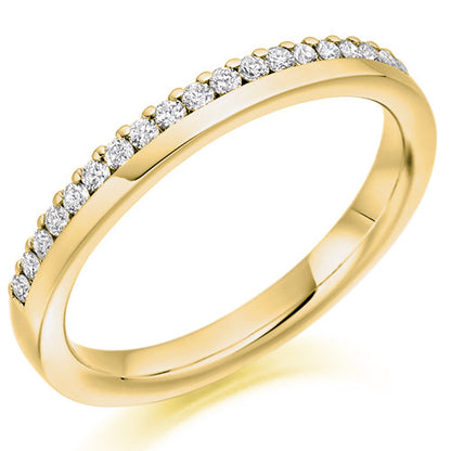 Ring - Round brilliant cut diamond claw set band ring, 0.22ct  - PA Jewellery