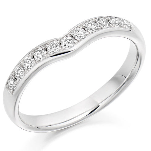 Ring - Diamond set shaped band ring, 0.30ct  - PA Jewellery