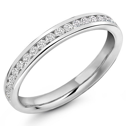 Round brilliant cut diamond channel set half eternity ring, 0.33ct – PA ...