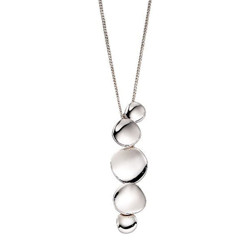 Fiorelli Multiple Disc Drop Pendant and Chain in Silver